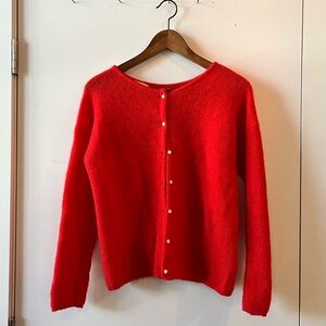 SEZANE RED CARDIGAN